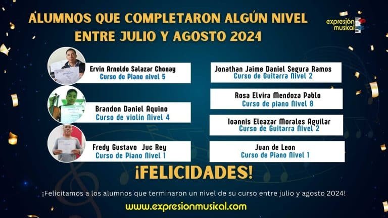 Alumnos que completaron nivel entre Julio y Agosto 2024
